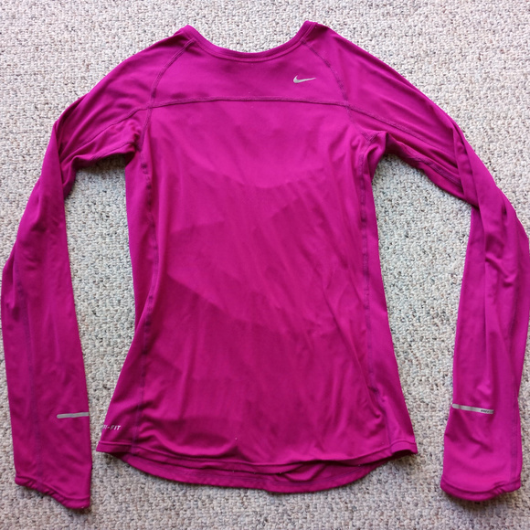 pink long sleeve dri fit shirt
